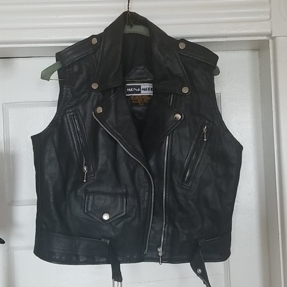 Leather Motorcycle Vest
